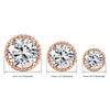 Pendientes de Moissanite con Baño de Oro de 14K