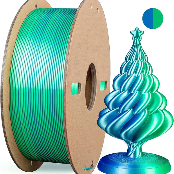 Dual & Tri-Color Silk PLA Filament for 3D Printing
