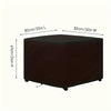 Water-Resistant Fire Pit Cover with Drawstring for Square Pits