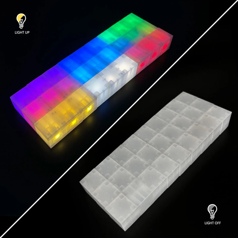 Magnetic LED Building Blocks with Night Light Effect