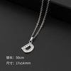 Initial Letter Pendant Necklace with Stainless Steel Chain