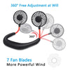 USB Rechargeable Neck Fan with Adjustable Wind Speed