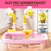 Interactive Water Play Table with Electric Faucet & Fishing Game
