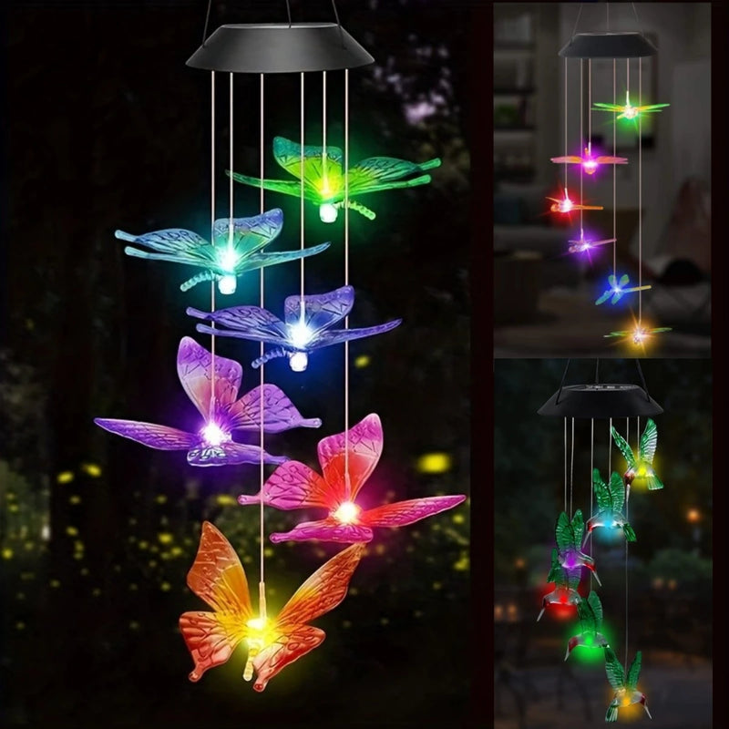 Solar-Powered Color-Changing Wind Chime