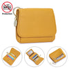 Genuine Leather Tri-Fold Wallet with Coin Pocket & Keychain
