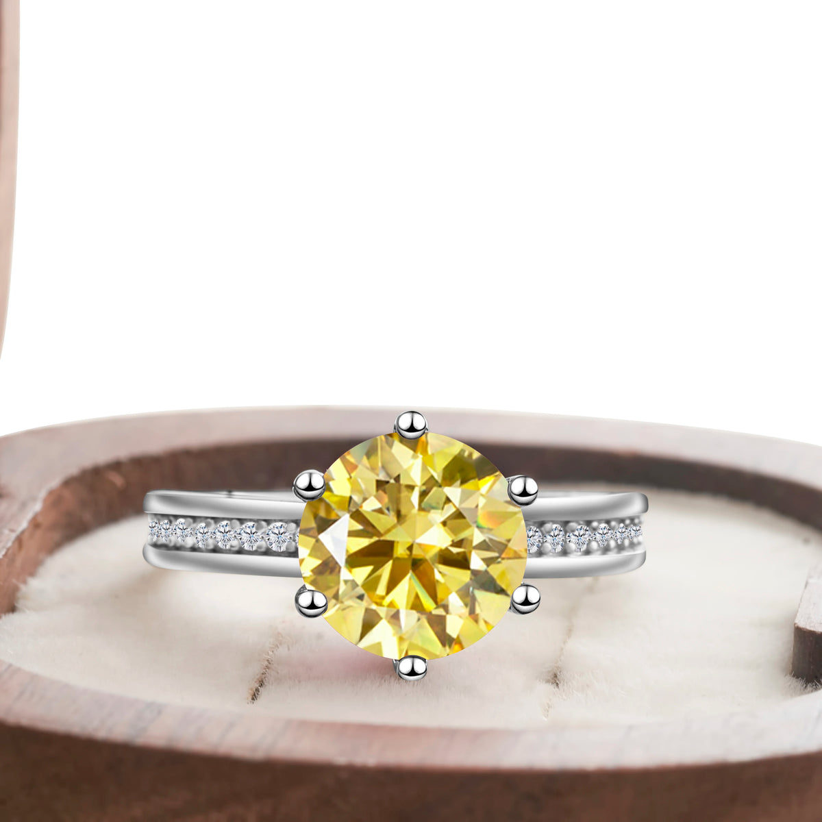 Lab-Created Moissanite Diamond Ring