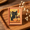 Black Cat Ramen Fridge Magnet