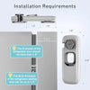 Installation requirements for refrigerator door locks showing measurements and installation context.