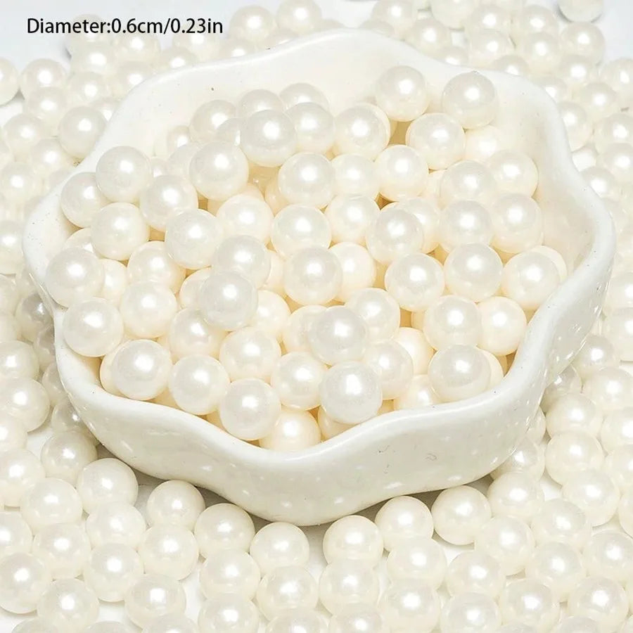 Pearl White Cake Decorative Balls for Baking & Desserts