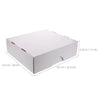 A white, rectangular foldable trading card storage box shown from above.