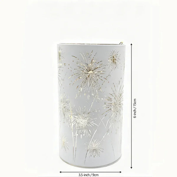 LED Hurricane Lantern with Smoke Glass Design