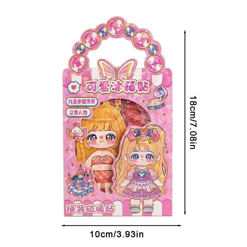 Magnetic Dress-Up Doll Set with Stand