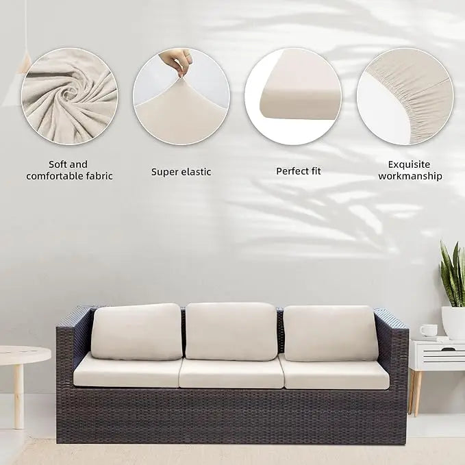 Elastic Sofa Seat Cushion Cover – Stretchable Slipcover Protector