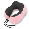 Memory Foam Travel Neck Pillow with Built-in Massage