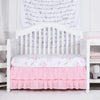Two-Layer Ruffled Crib Bed Skirt for Standard and Toddler Beds