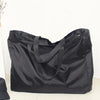 Black reusable large-capacity grocery tote bag with handles