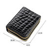 Alphabet Flower Double-Zip Card Wallet with Secure Clasp