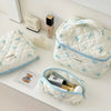 Bow Print Makeup Bag with Large Capacity