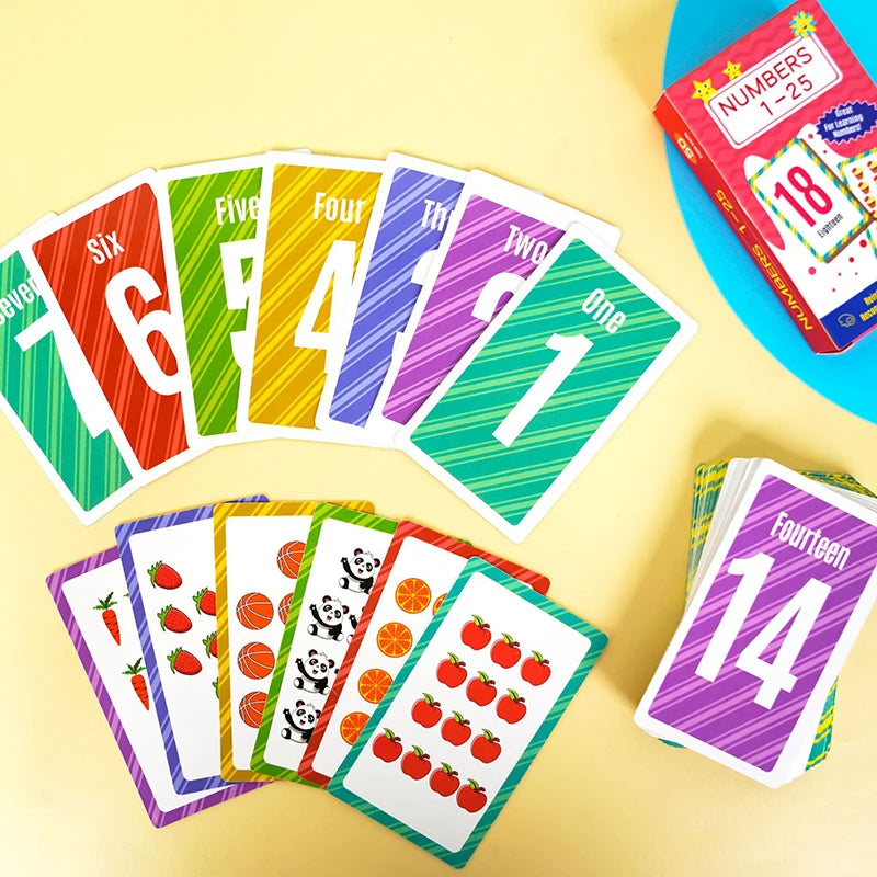 Montessori Learning Flash Cards Set - 58 Pieces for Early Education
