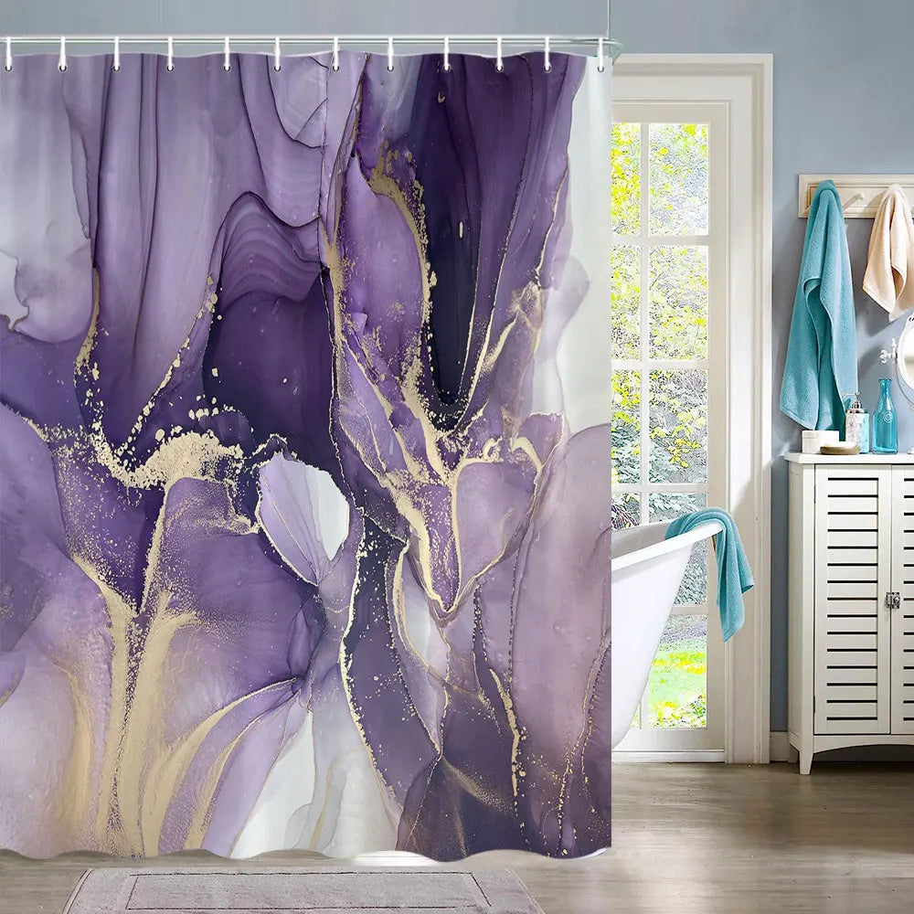 Luxury Marble Abstract Fluid Pattern Shower Curtain