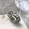 Vintage Hollow Floral Sterling Silver Ring