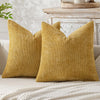 Chenille Knitted Throw Pillow Covers (Set of 2) – Soft Solid Color Cushion Cases for Sofa, Chair, and Car