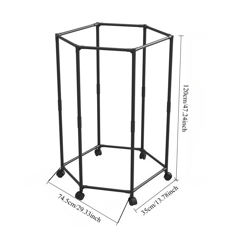 Hexagon Rotating Floor Clothes Rack