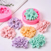 Pink silicone molds of frangipani gardenia flowers for candle and soap making