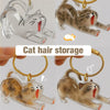 Pet Fur Memory Keychain with Cat-Shaped Capsule