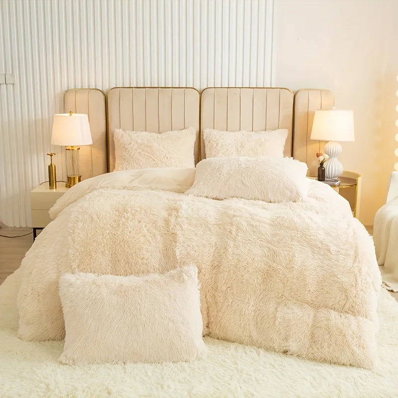 Plush 3-Piece Duvet Cover Set – Ultra-Soft Cozy Bedding