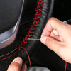 Braided Leather Steering Wheel Cover with Anti-Scratch Protection