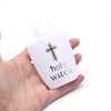 Easter Holy Water Bottle with Gold Cross Design