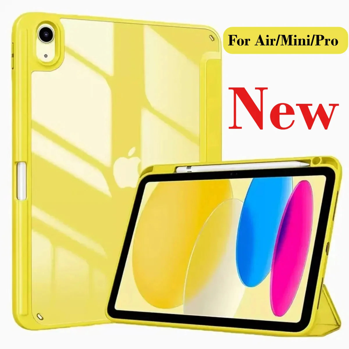 Clear Shockproof Case for iPad Air, Pro, and Mini Models