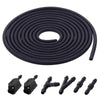 Black 4-way adjustable windshield washer spray nozzle kit with hose and multiple tips