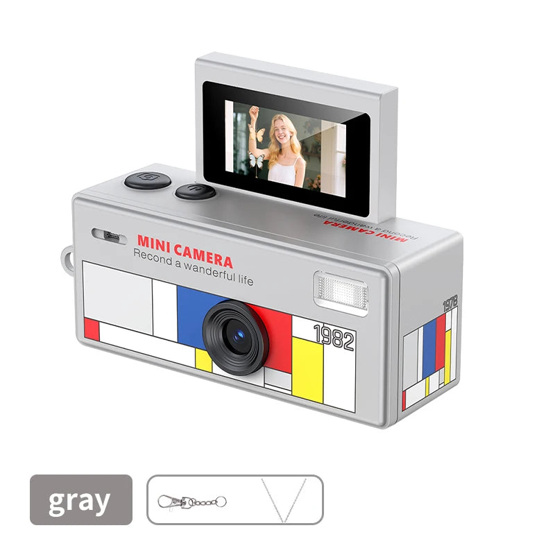 Compact Retro CCD Digital Camera with Flip Screen