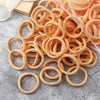 50-Pack Solid Color Elastic Hair Ties for Women & Girls