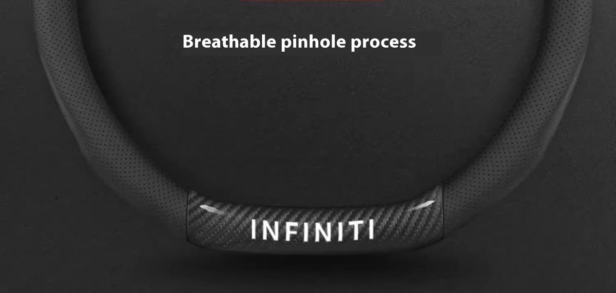 Carbon Fiber Leather Steering Wheel Cover for Infiniti Models