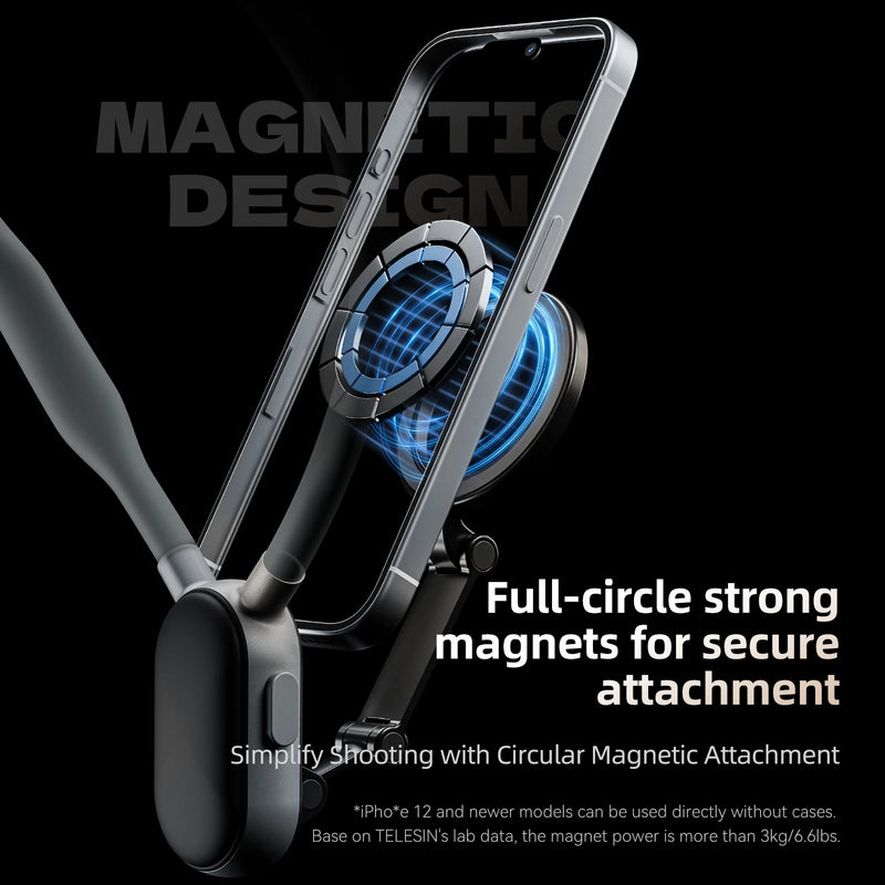 Magnetic Neck Mount for Hands-Free Phone Filming
