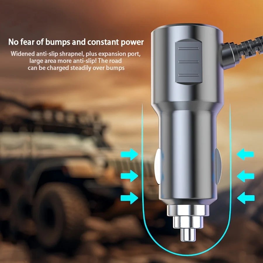 4-Port USB Car Charger with Fast Charging