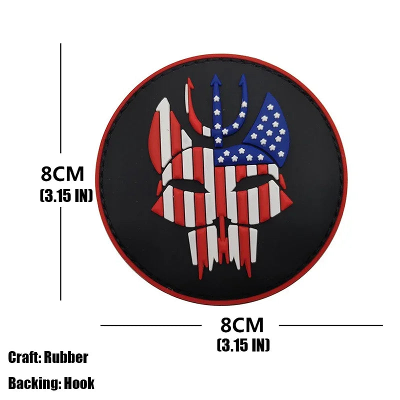 Embroidered Tactical Patch with Hook and Loop Backing