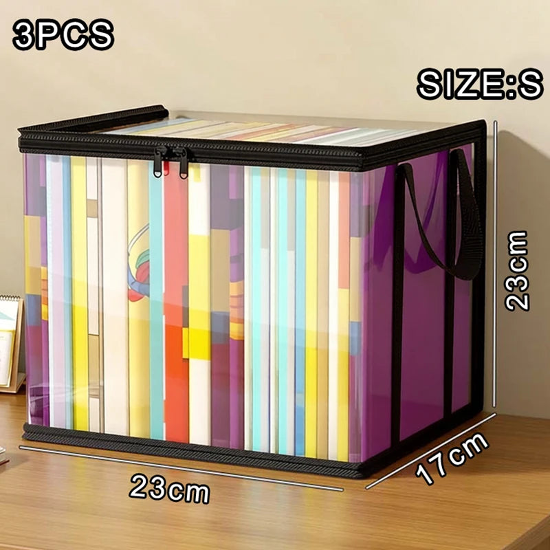 Large Clear PVC Storage Box with Hinged Lid