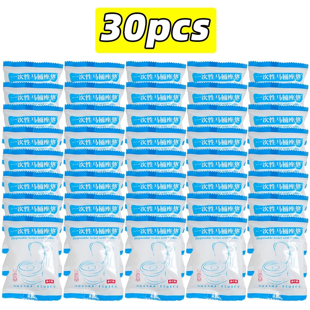 30 pieces of waterproof disposable toilet seat cover mats