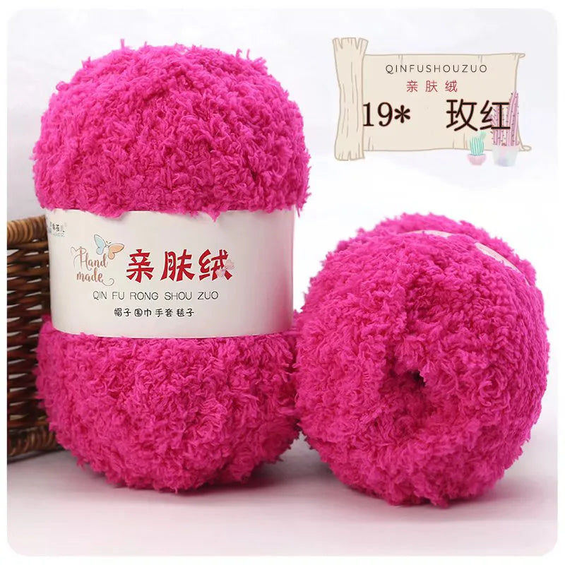 Soft Chenille Yarn for Knitting and Crochet Projects