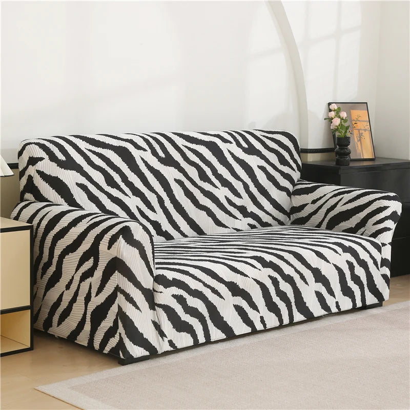 Stretch Floral Sofa Cover with Anti-Slip Grip