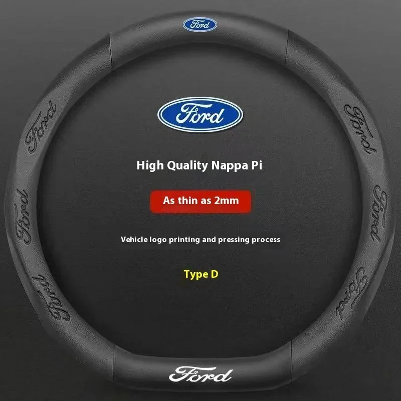 Carbon Fiber Steering Wheel Cover for Ford Models