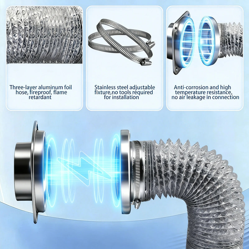 Magnetic Dryer Vent Connector with 4-Inch Duct