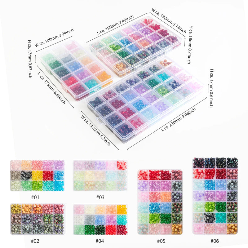 28-Color Glass Bead Jewelry Making Kit