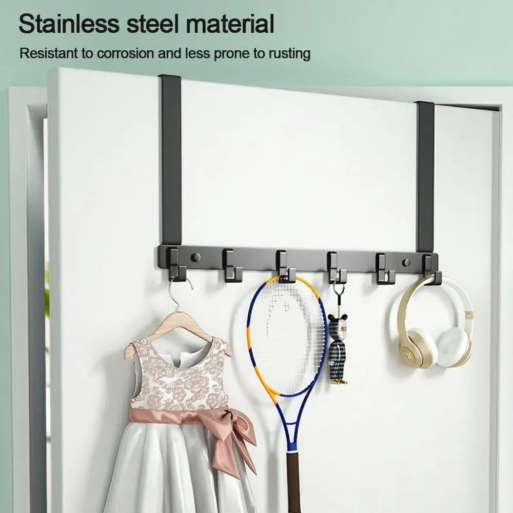 Over-the-Door 6-Hook Organizer Rack