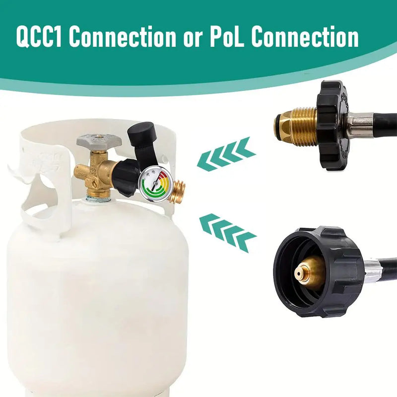 Manomètre à propane universel avec adaptateur QCC1