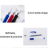 Smooth 0.5mm Gel Pen Set with Refills (Black, Blue, Red)